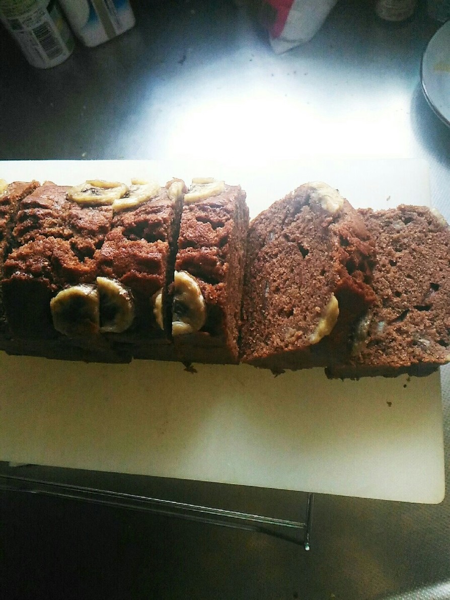超しっとり☆チョコバナナパウンドケーキの画像