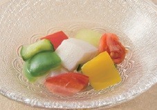夏野菜の水貝風　芥子酢味噌の画像