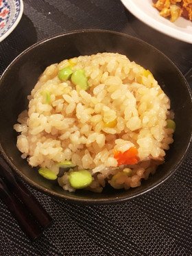 簡単 ツナと枝豆のビール炊き込みご飯