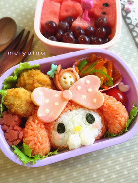 大きなリボンのマイメロちゃん♡キャラ弁