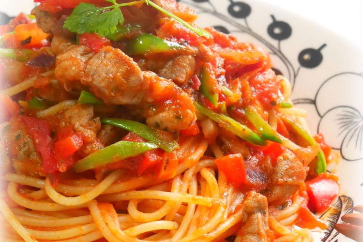 豚肉と夏野菜のトマトソースパスタ レシピ 作り方 By Aprea クックパッド 簡単おいしいみんなのレシピが360万品