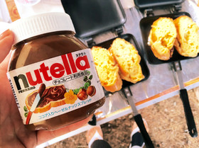 ホットサンドでヌテラフレンチトースト