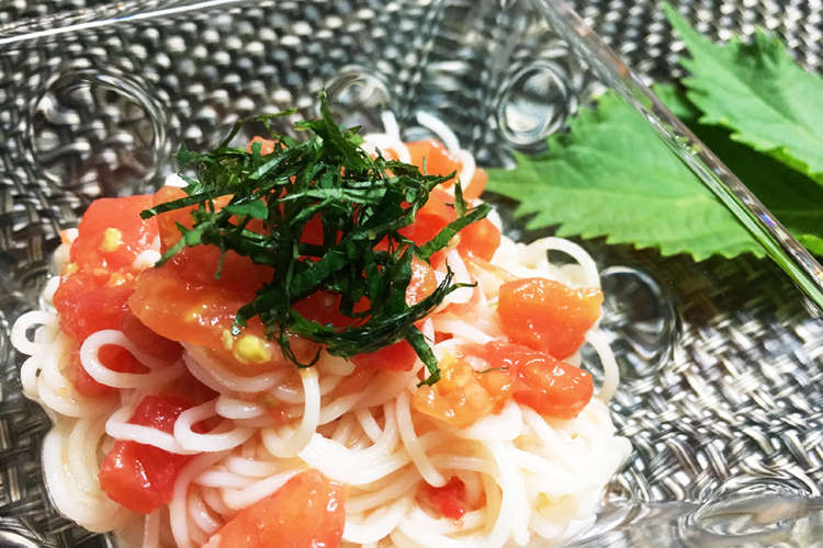 そうめんでトマトとポン酢で冷製パスタ風 レシピ 作り方 By やちゅぴちゅ クックパッド 簡単おいしいみんなのレシピが359万品