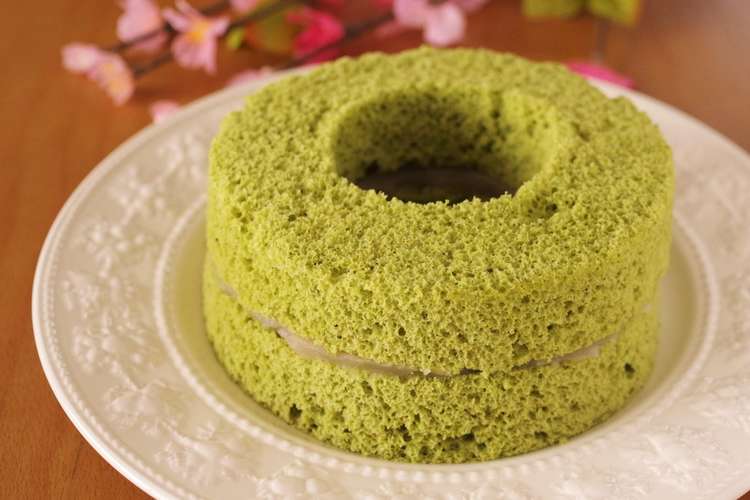 Hmで簡単白あんサンド抹茶シフォンケーキ レシピ 作り方 By めろんぱんママ クックパッド