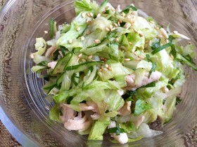 レタスとささみのわさびポン酢サラダ