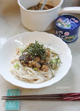 夏のランチに!さば缶おろし冷やしそうめん