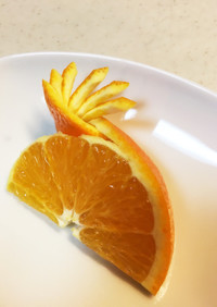 オレンジの飾り切り、切り方