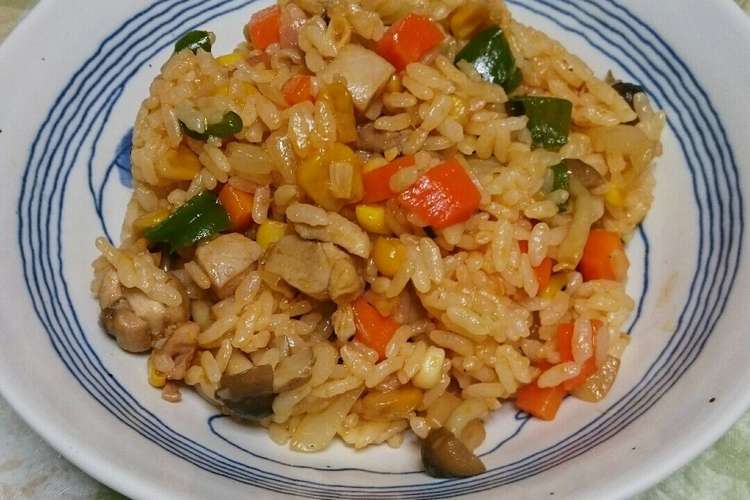 フライパンでチキンライス オムライスにも レシピ 作り方 By のり子のおかず クックパッド 簡単おいしいみんなのレシピが366万品