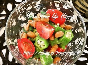 オクラ&プチトマト☆納豆和え