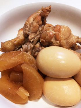 お鍋ひとつで!手羽元と大根の甘辛煮