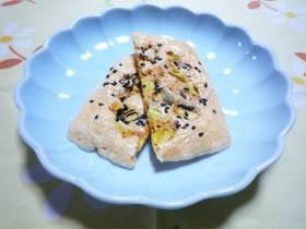 エコ✿ゴーヤのワタと種でチーズ煎餅✿