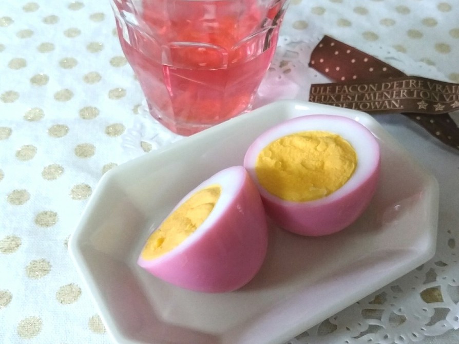 ・*＊紅生姜の汁でピンクの卵＊*・の画像