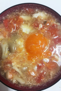 冷凍卵のトマトスープ