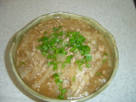 大根の豚そぼろ煮
