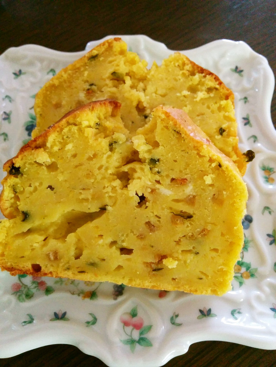 南瓜とクリームチーズのパウンドケーキの画像
