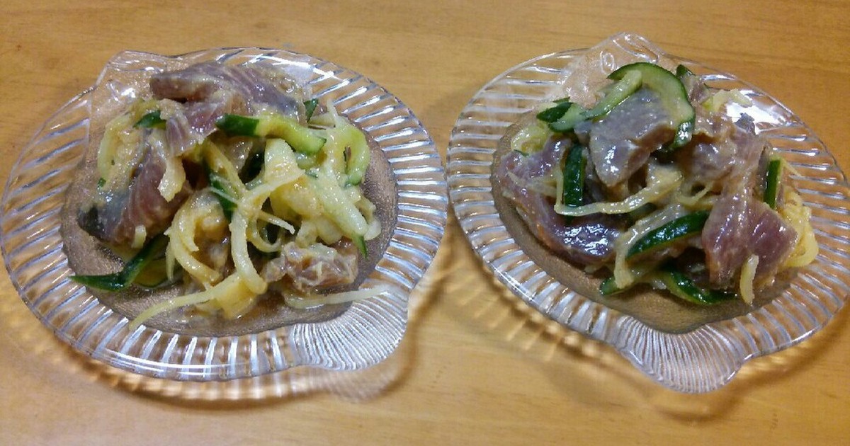 鰹の刺身でなめろう 沖縄風酢味噌合え レシピ 作り方 By りりいです クックパッド 簡単おいしいみんなのレシピが365万品