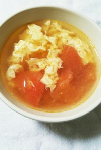 トマトと卵の超簡単スープ