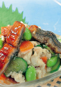 うなぎと豆腐の夏バテ予防サラダ