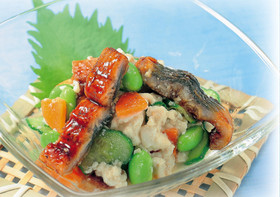 うなぎと豆腐の夏バテ予防サラダ