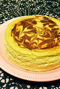 簡単アボカドのグリーンチーズケーキ