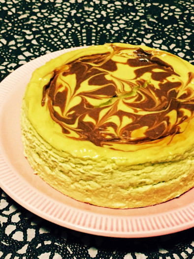 簡単アボカドのグリーンチーズケーキの写真