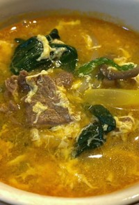 韓国料理屋さんのユッケジャンスープ