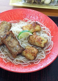 鱧と秋刀魚の素麺
