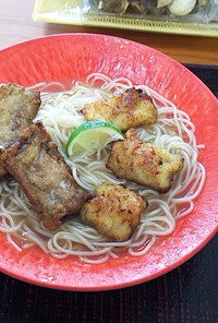 鱧と秋刀魚の素麺