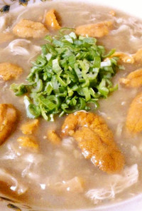 至高!!中華式いちご煮…海胆干貝猴頭菇湯