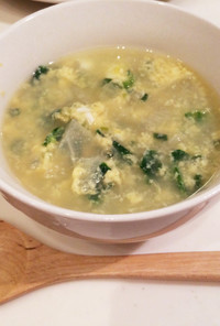 大根とチンゲン菜の卵スープ