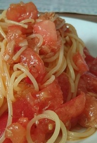 ツナとトマトの冷製パスタソース