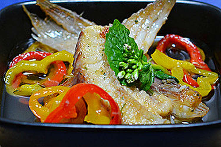 カスベ エイ のアヒージョ ハウスの素 レシピ 作り方 By はるさんの台所 クックパッド 簡単おいしいみんなのレシピが353万品