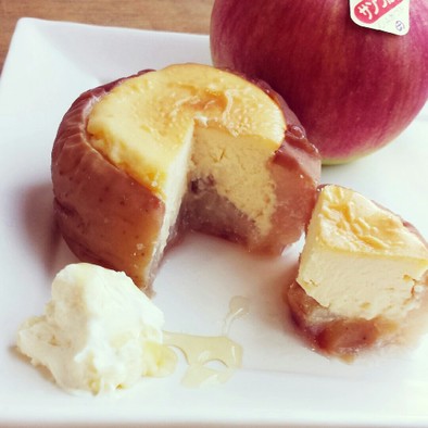 ♡丸ごとりんごのチーズケーキ♡の写真