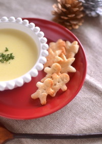 スープにクリスマスクルトン