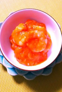 低糖質レシピ☆レンジで簡単！海老チリ！