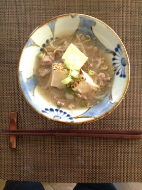 もやしと豆腐のあんかけ