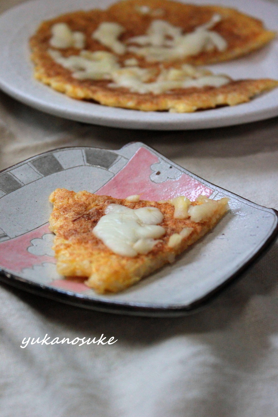 災害非常食✿卵ご飯ピザの画像