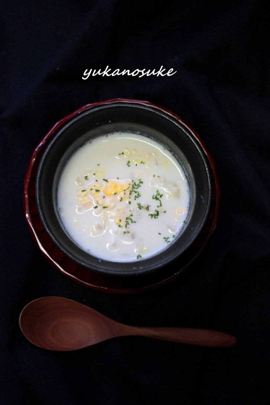 災害非常食✿白菜とかき玉ミルクスープの画像