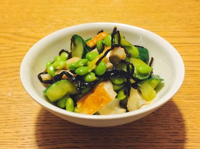 きゅうり枝豆ちくわのサラダの写真