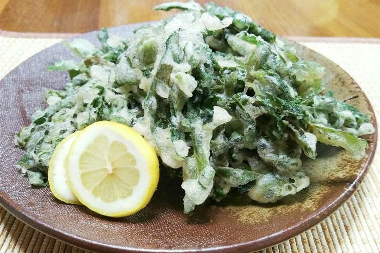 大葉の大量消費 ザクザク切って天ぷら レシピ 作り方 By もえちゃんはは クックパッド