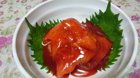 ボラの刺し身☆酢コチュジャン和え