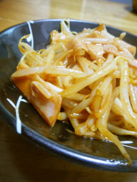 もやしとハムのカレー炒め