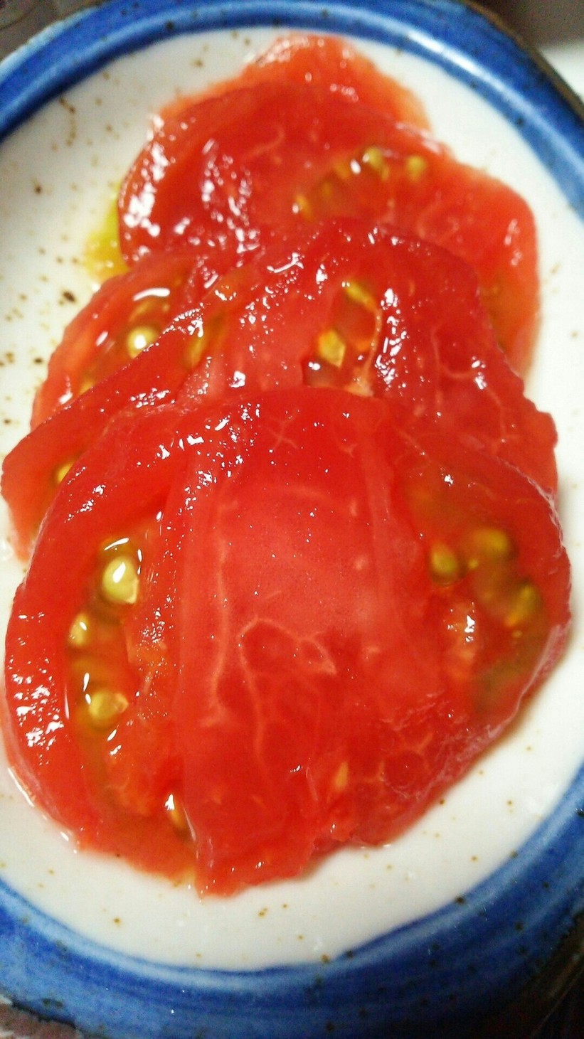 簡単漬けおき☆冷やし出汁トマトの画像