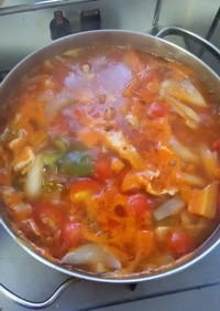 パプリカの美味しいスープ自分流
