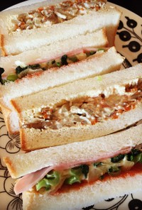 朝ごはん♡豆腐きんぴらサンドイッチ