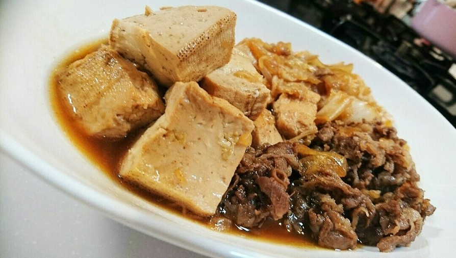 すき焼き風肉豆腐の画像