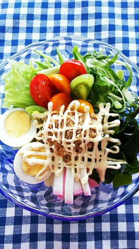 簡単☆我が家のサラダうどん☆