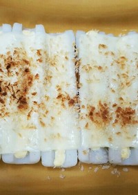 竹輪のパン粉チーズ焼き