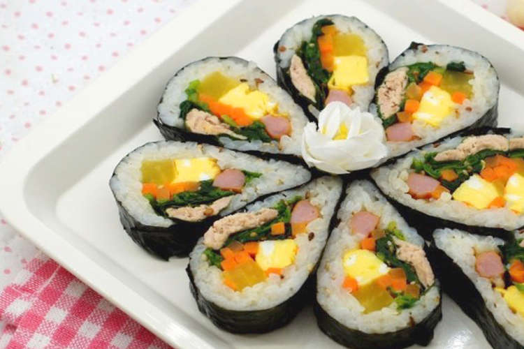 花の海苔巻き キンパ レシピ 作り方 By Cook ママ クックパッド 簡単おいしいみんなのレシピが366万品