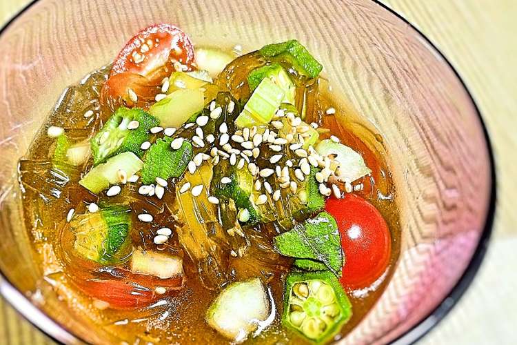 つるり ん ところてんと夏野菜のサラダ レシピ 作り方 By るるこママ食べざかり クックパッド 簡単おいしいみんなのレシピが360万品